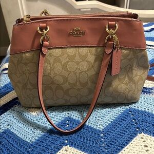 Coach Tan and Pink Women's Bag